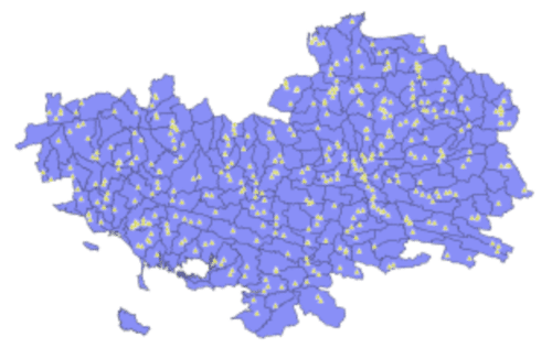 Localisations des stations de mesure